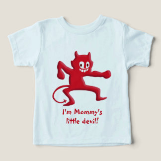 Red Horned Devil Imp with Pointed Tail Toddler T-shirt