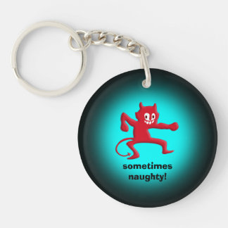 Red Horned Imp, Pointed Tail, sometimes naughty Keychain