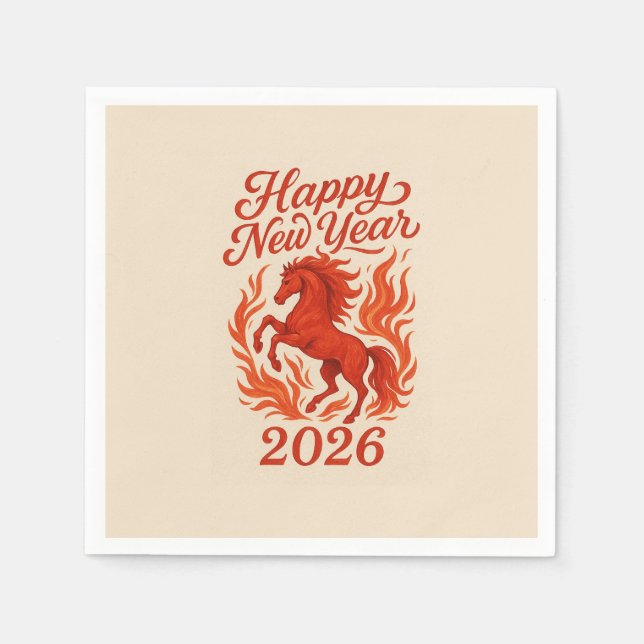 Red Horse 2026 Napkins (Front)