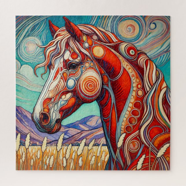 Red Horse 600 Piece Puzzle (Vertical)