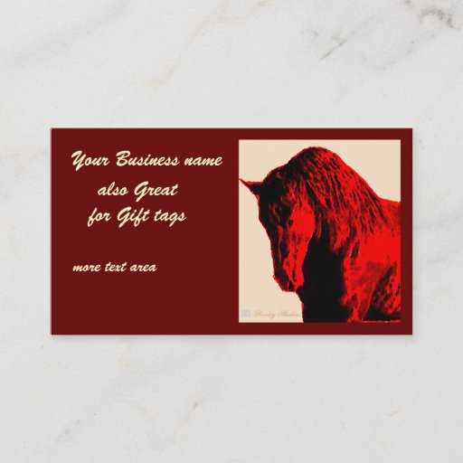 Customizable Red Horse Business Card Template