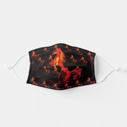 Red Horse Fire Art Adult Cloth Face Mask