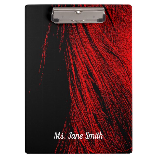 Red Horse Mane Abstract Clipboard (Front)