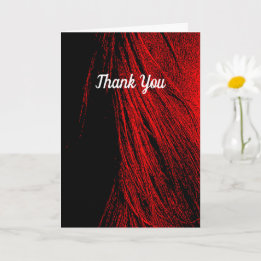 Red Horse Mane Abstract Folded Greeting Card