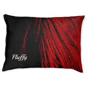 Red Horse Mane Abstract Pet Dog Bed