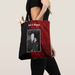 Red Horse Mane Abstract Photo Tote Bag