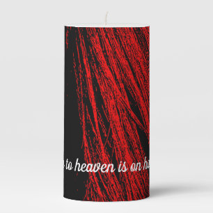 Red Horse Mane Abstract Pillar Candle