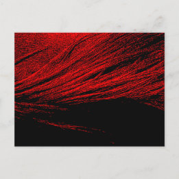 Red Horse Mane Abstract Postcard