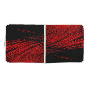 Red Horse Mane Abstract Tailgate Pong Table