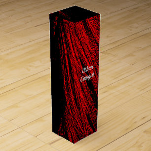 Red Horse Mane Abstract Wine Box