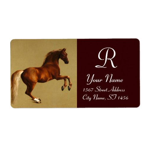 RED HORSE MONOGRAM brown Label