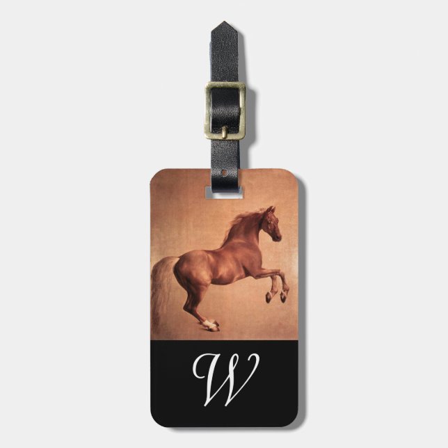 RED HORSE  Monogram Luggage Tag (Front Vertical)