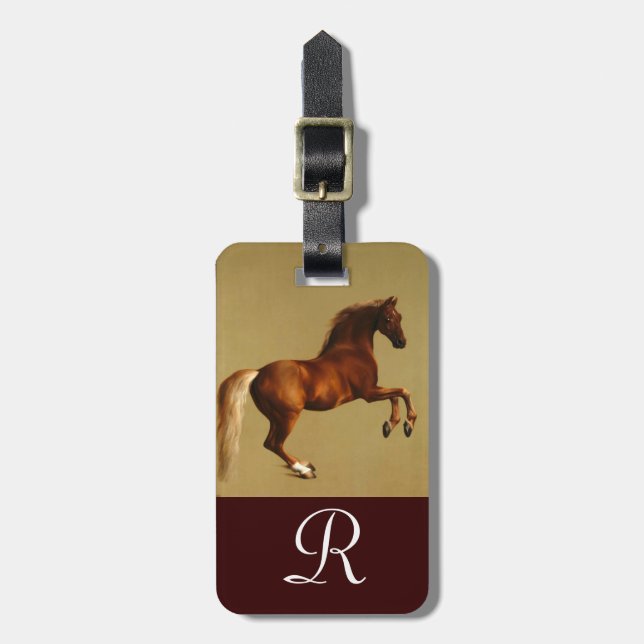 RED HORSE  Monogram Luggage Tag (Front Vertical)