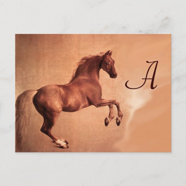 RED HORSE MONOGRAM POSTCARD (Front)