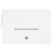 Red horse Mother's Day Card (Back Horizontal)