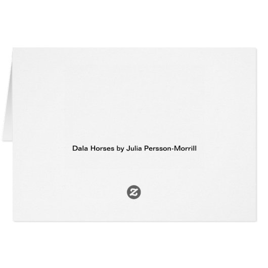 Red horse Mother's Day Card (Back Horizontal)