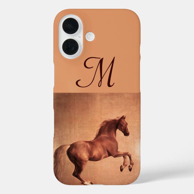 RED HORSE Parchment Monogram Case-Mate iPhone Case (Back)