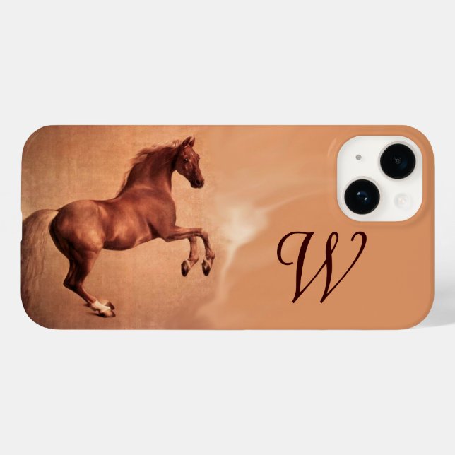 RED HORSE Parchment Monogram Case-Mate iPhone Case (Back (Horizontal))
