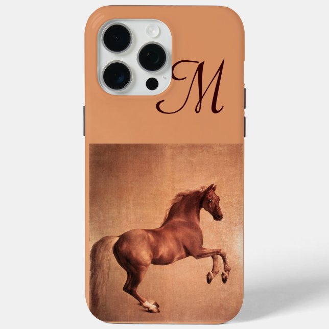 RED HORSE Parchment Monogram Case-Mate iPhone Case (Back)