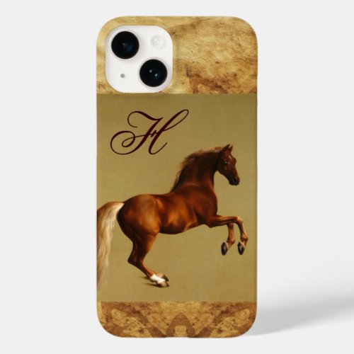 RED HORSE Parchment Monogram Case_Mate iPhone 14 Case