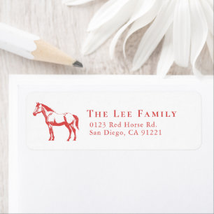 Red Horse Return Address Label