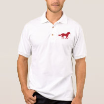 red horse silhouette polo shirt