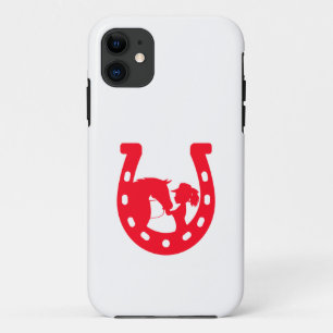 Red Horseshoe Girl and Horse iPhone 11 Case