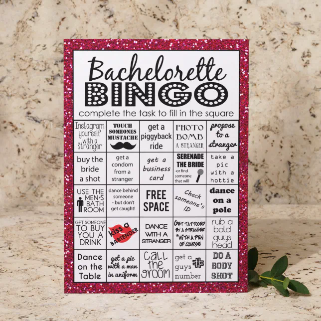 Red Hot Bachelorette Bingo Party Game Challenge Invitation Zazzle