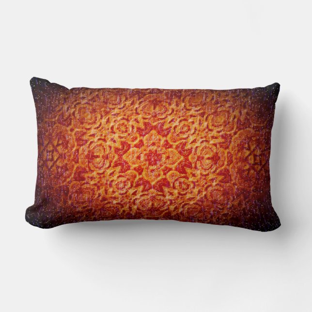 "Red Hot Blizzard" Mandala pillow (Front)