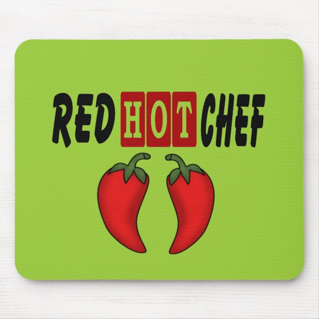 Red Hot Chef (Red Peppers) Mouse Pad (Front)