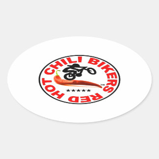 Red Hot Chili Bikers Oval Sticker