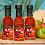 Red Hot Chili Hot Sauces<br><div class="desc">Funny angry chili pepper character.</div>
