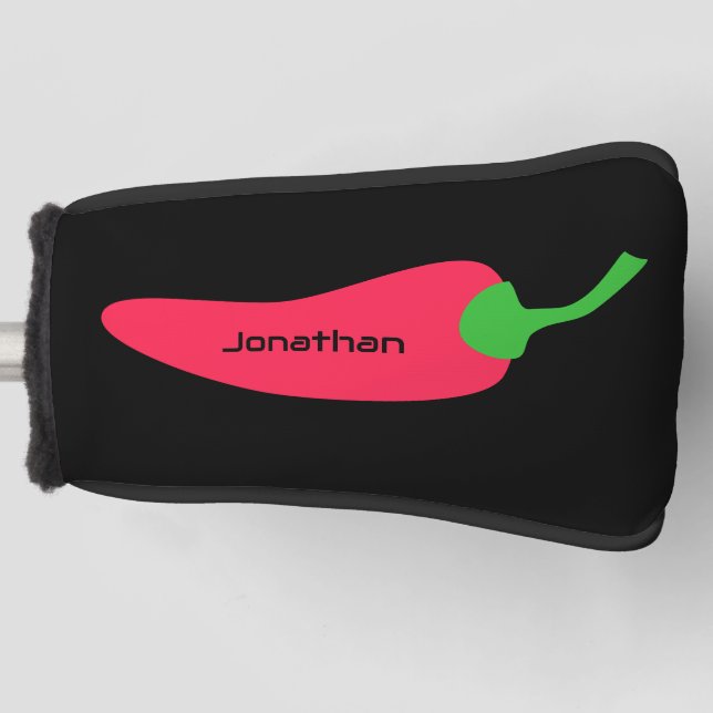 Red Hot Chili Pepper Add Your Name Fun Novelty Golf Head Cover (Front)