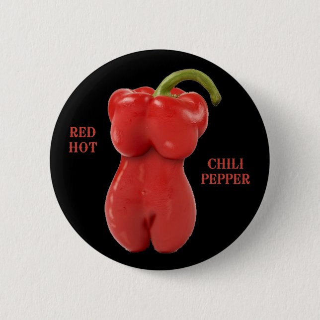 Red Hot Chili Pepper Button (Front)