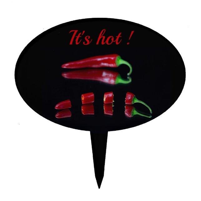 Red hot chili pepper cake topper (Front)