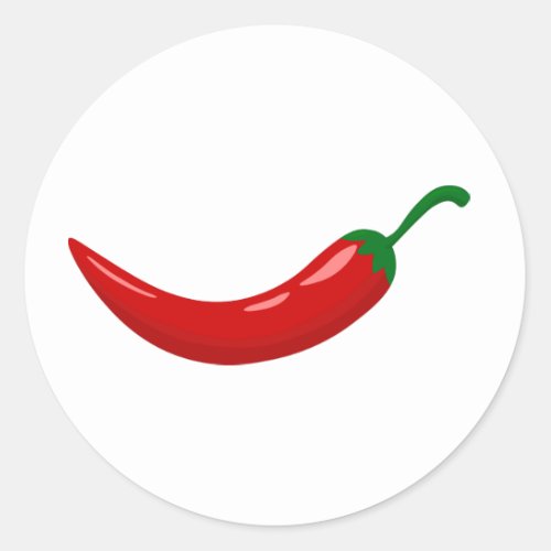 Red hot chili pepper classic round sticker