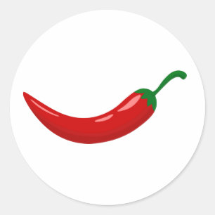 Red hot chili pepper classic round sticker