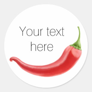Red hot chili pepper classic round sticker