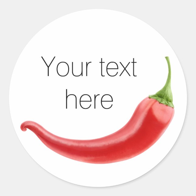 Red hot chili pepper classic round sticker (Front)