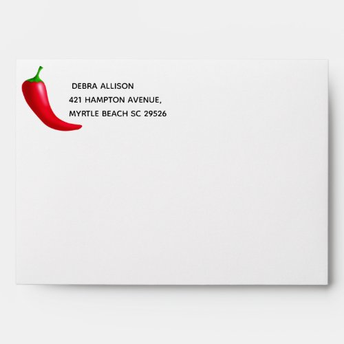 Red Hot Chili Pepper Envelope