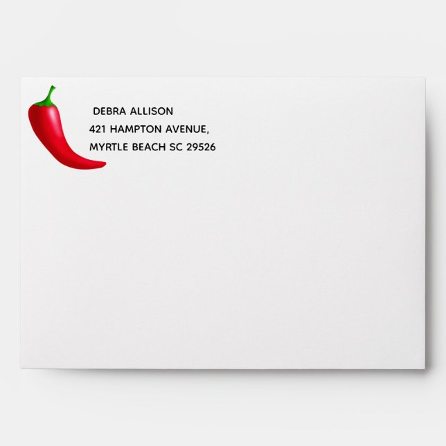 Red Hot Chili Pepper Envelope (Front)