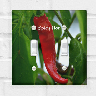 Red Hot Chili Pepper Green Red White Kitchen Light Switch Cover