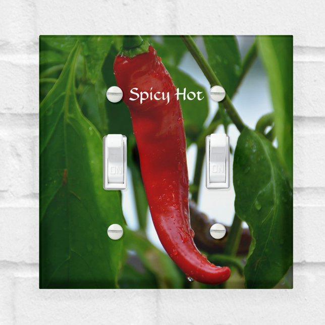 Red Hot Chili Pepper Green Red White Kitchen Light Switch Cover (Creator Uploaded)