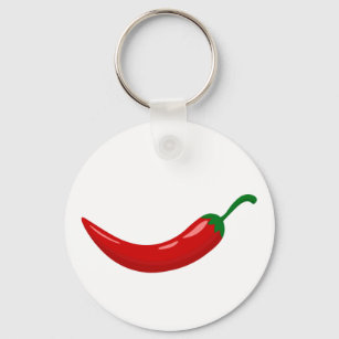 Red hot chili pepper keychain