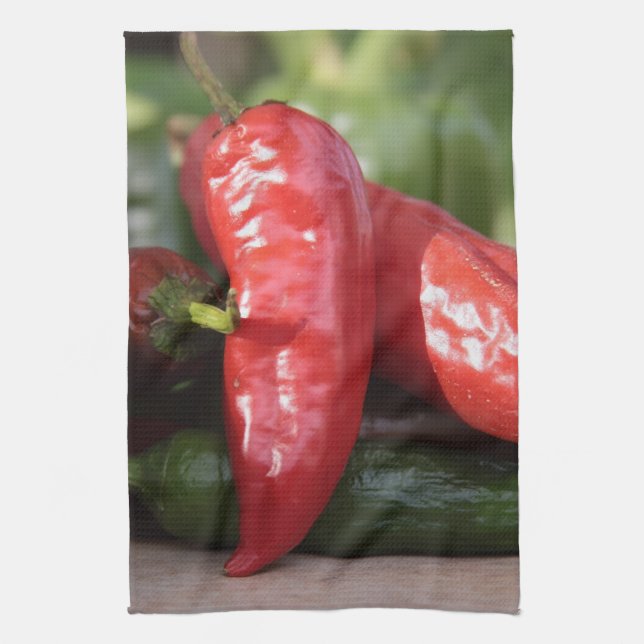 Red Hot Chili Pepper Kitchen Towel (Vertical)
