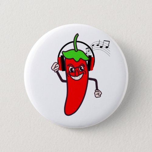Red Hot Chili Pepper listening To Music Button