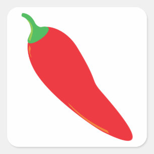 Red Hot Chili Pepper Square Sticker