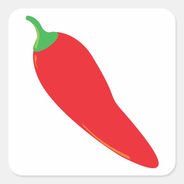 Red Hot Chili Pepper Square Sticker (Front)