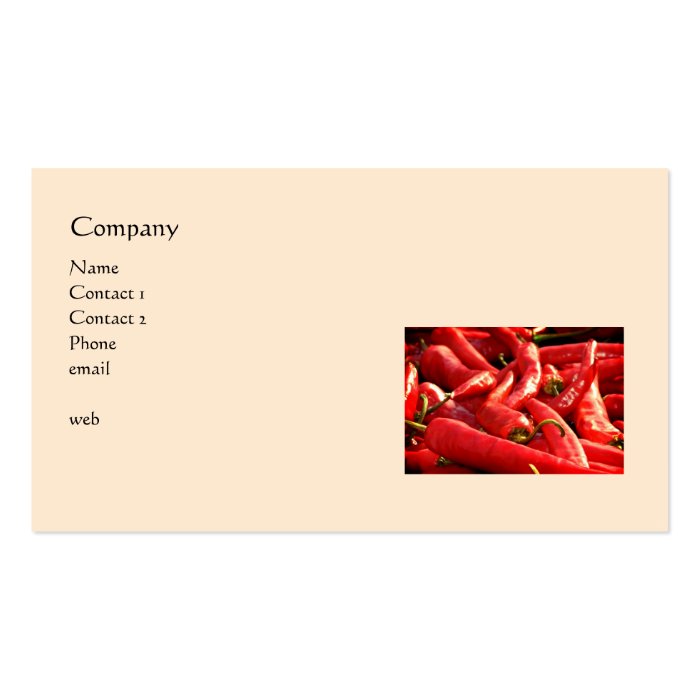Red Hot Chili Peppers Business Card
