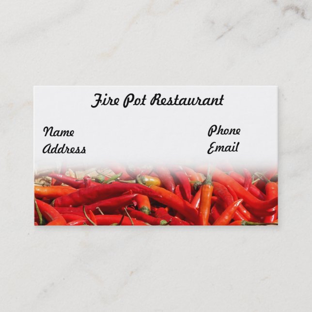 Red Hot Chili Peppers Business Card (Front)